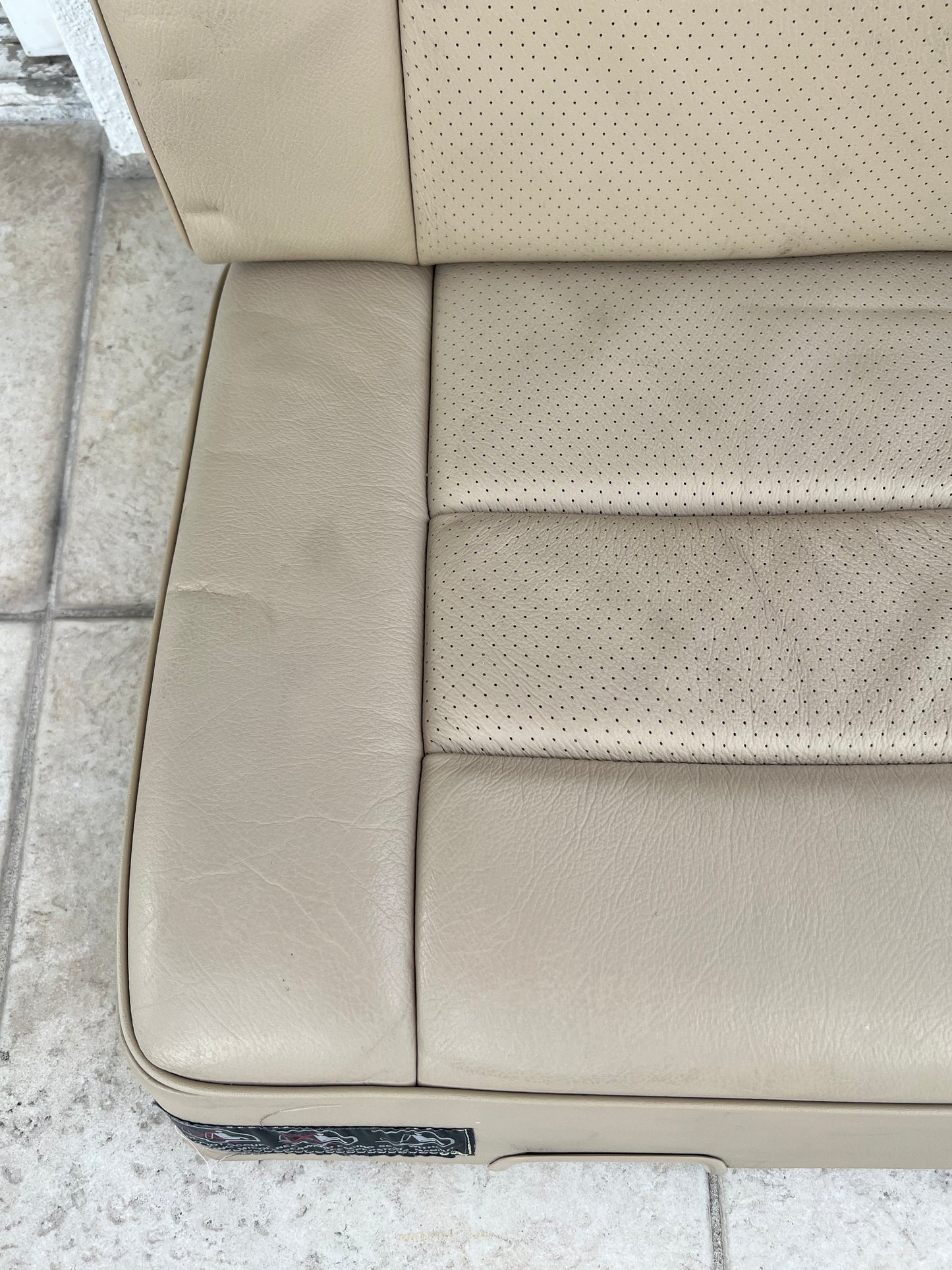 Mercedes W124 S124 87-95 Wagon 300TE,300TD,E320 Third Row Seat Rear Bench Light Tan Mushroom Leather