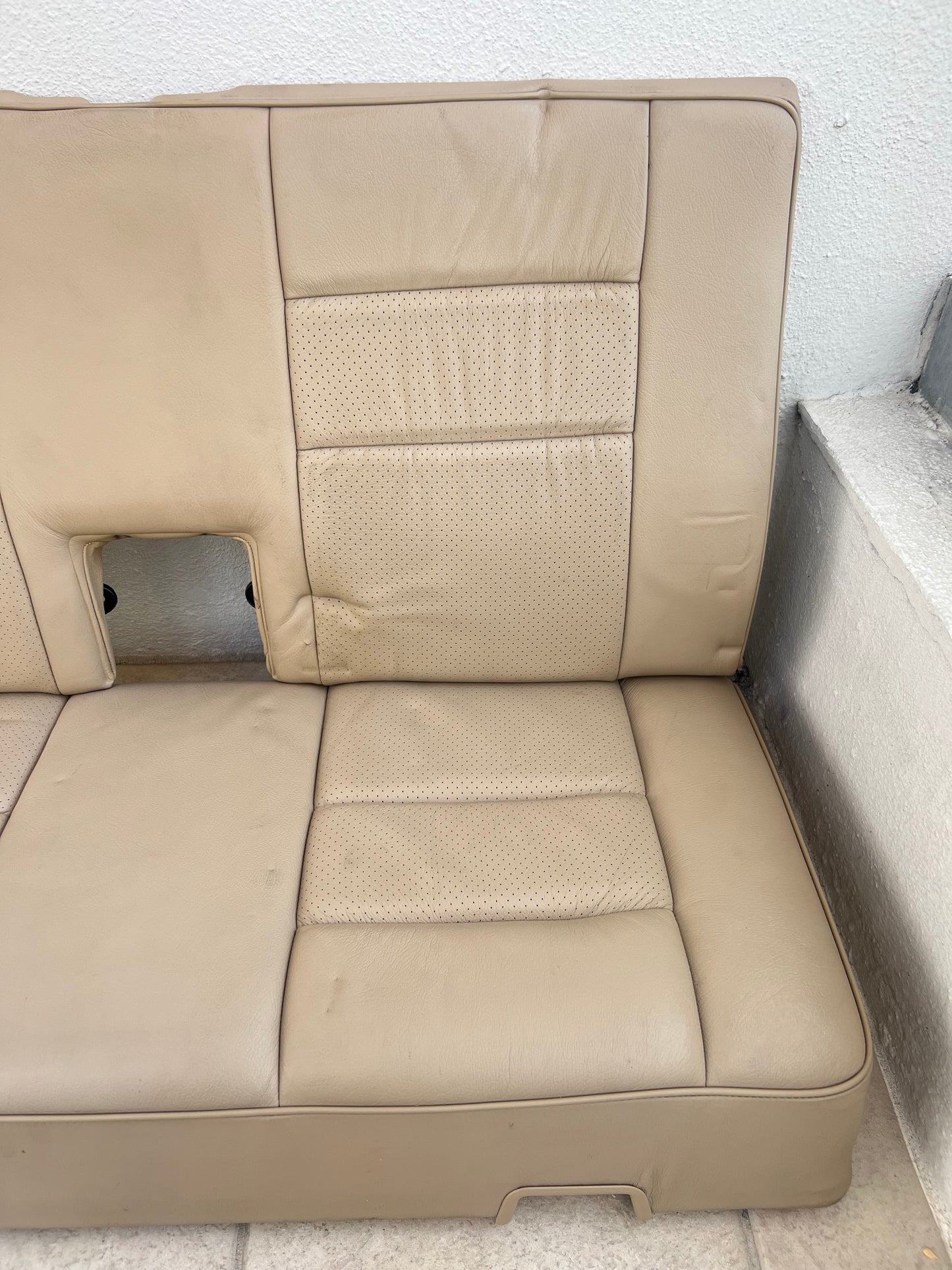 Mercedes W124 S124 87-95 Wagon 300TE,300TD,E320 Third Row Seat Rear Bench Light Tan Mushroom Leather
